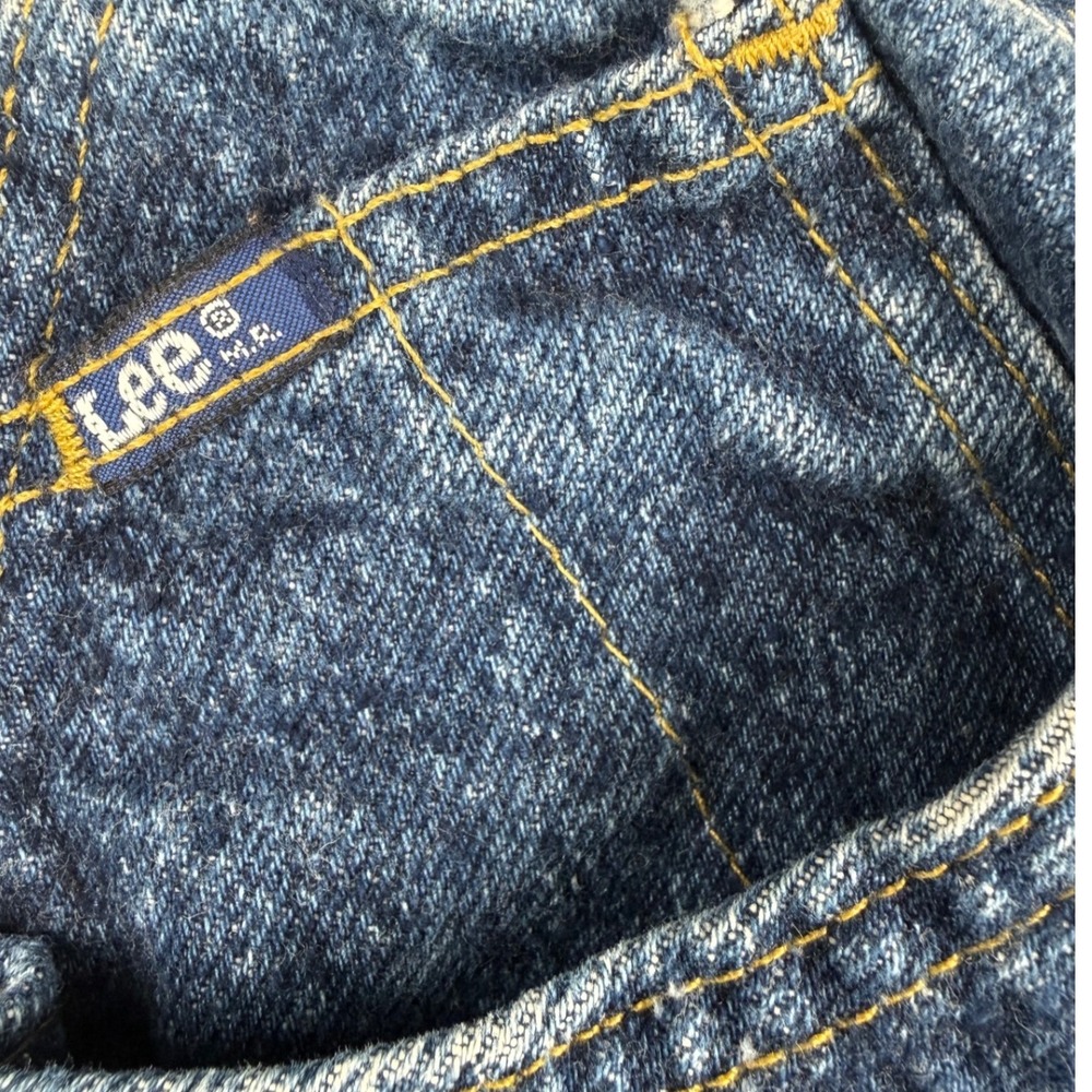 Vintage Lee Riders Jeans High Waist Tapered USA Womens 11 Acid Wash - Picture 12 of 12